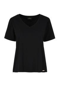 Ochnik - Czarny T-shirt damski basic. Kolor: czarny. Materiał: bawełna #2