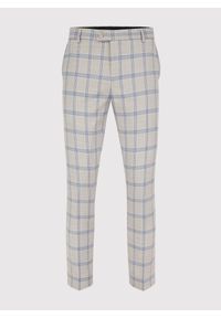Pako Lorente - PAKO LORENTE – Beżowe spodnie garniturowe w kratę. Okazja: na komunię, na ślub cywilny, na wesele. Kolor: beżowy. Materiał: poliester, elastan, tkanina, wiskoza. Wzór: gładki. Sezon: wiosna, lato. Styl: elegancki #7