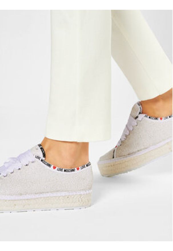 Love Moschino - LOVE MOSCHINO Espadryle JA10383G0AJL010A Beżowy. Kolor: beżowy. Materiał: syntetyk