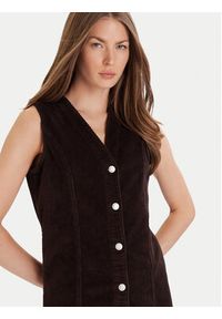 Vero Moda Sukienka codzienna Eden 10333959 Brązowy Regular Fit. Okazja: na co dzień. Kolor: brązowy. Materiał: bawełna. Typ sukienki: proste. Styl: casual #2