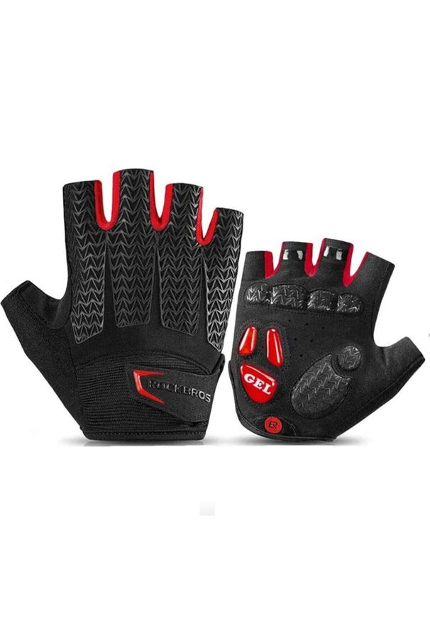 ROCKBROS - Rękawiczki rowerowe Rockbros z żelowymi wkładkami rozmiar XXL. Kolor: czarny. Sport: kolarstwo