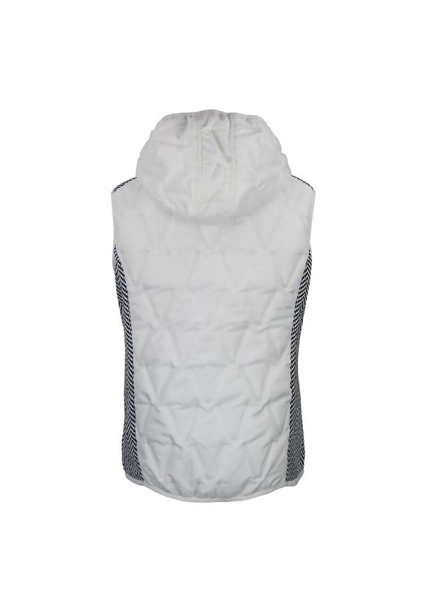 PEAK MOUNTAIN - Damska kurtka bez rękawów z kapturem Peak Mountain Antilope. Typ kołnierza: kaptur. Kolor: niebieski, wielokolorowy, biały. Materiał: materiał, puch, polar. Długość rękawa: bez rękawów. Sport: turystyka piesza