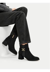 Nine West Botki CEO-NIBAL-01 Czarny. Kolor: czarny. Materiał: materiał #3