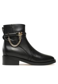 MICHAEL Michael Kors Botki Hamilton Flat Bootie 40F3HAME5L Czarny. Kolor: czarny. Materiał: skóra #4