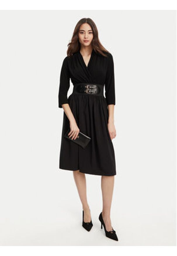 Joseph Ribkoff Sukienka koktajlowa 253185 Czarny Regular Fit. Kolor: czarny. Materiał: syntetyk. Styl: wizytowy