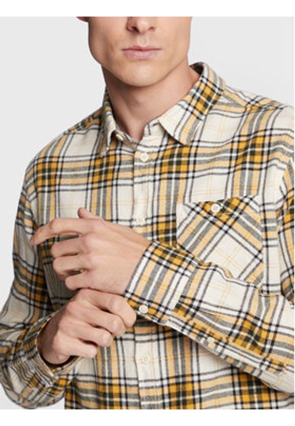 Blend Koszula 20714994 Żółty Regular Fit. Kolor: żółty. Materiał: bawełna