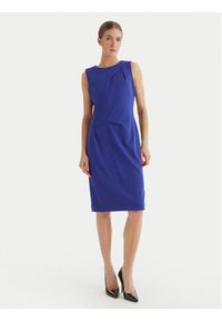 Calvin Klein Sukienka koktajlowa LV044F018G Niebieski Slim Fit. Kolor: niebieski. Materiał: syntetyk. Styl: wizytowy #1