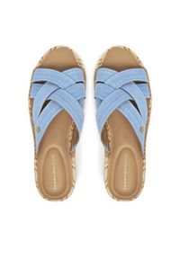 TOMMY HILFIGER - Tommy Hilfiger Espadryle Chambray Espadrille Mule FW0FW08501 Niebieski. Kolor: niebieski. Materiał: materiał #4
