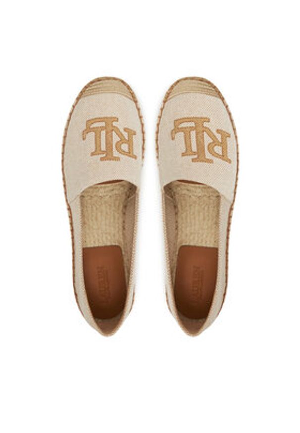 Lauren Ralph Lauren - LAUREN RALPH LAUREN Espadryle Cameryn 802962171004 Beżowy. Kolor: beżowy. Materiał: materiał