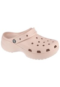 Mules Femme Mules Crocs CLASSIC PLATFORM CLOG W Rose Rose. Kolor: różowy. Materiał: syntetyk, materiał. Obcas: na platformie #1