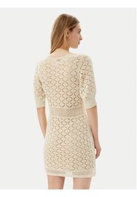 TwinSet - TWINSET Sukienka dzianinowa 251TT3172 Beżowy Regular Fit. Kolor: beżowy. Materiał: bawełna