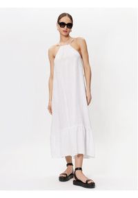Replay Sukienka letnia W9004.000.84614G Biały Regular Fit. Kolor: biały. Materiał: len. Sezon: lato #3