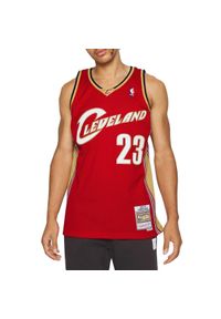 Koszulka męska do koszykówki Mitchell & Ness NBA Jersey Cavaliers Lebron James. Kolor: żółty, czerwony, wielokolorowy. Materiał: jersey. Sport: koszykówka