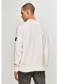 Calvin Klein Jeans bluza bawełniana J30J314035.4891 męska kolor biały gładka. Okazja: na co dzień. Kolor: biały. Materiał: bawełna. Wzór: gładki. Styl: casual #6