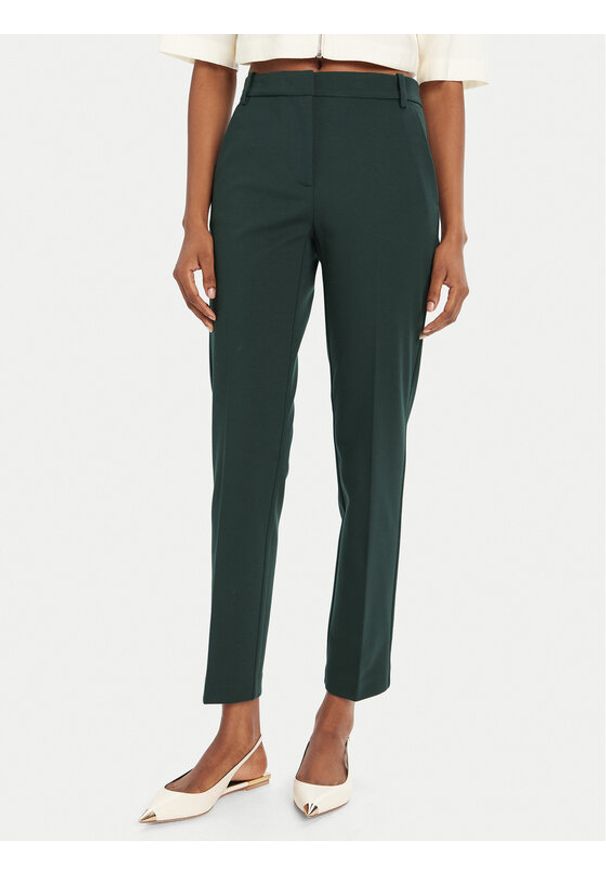 Pinko - PINKO Spodnie materiałowe Bello 100155 A24D Zielony Regular Fit. Kolor: zielony. Materiał: wiskoza