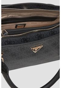 Guess - GUESS Czarna klasyczna torebka damska Noelle. Kolor: czarny. Materiał: skórzane. Styl: klasyczny #7