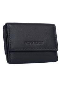 ROVICKY - Portfel damski Rovicky R-20-LFN czarny. Kolor: czarny. Materiał: skóra