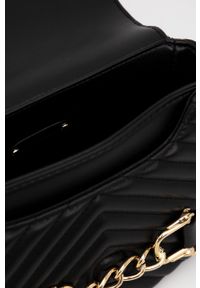 Trussardi Jeans - Trussardi torebka kolor czarny. Kolor: czarny. Materiał: pikowane. Rodzaj torebki: na ramię #3