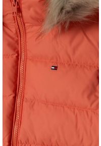 TOMMY HILFIGER - Tommy Hilfiger kurtka puchowa dziecięca kolor pomarańczowy. Okazja: na co dzień. Kolor: pomarańczowy. Materiał: puch. Styl: casual #3