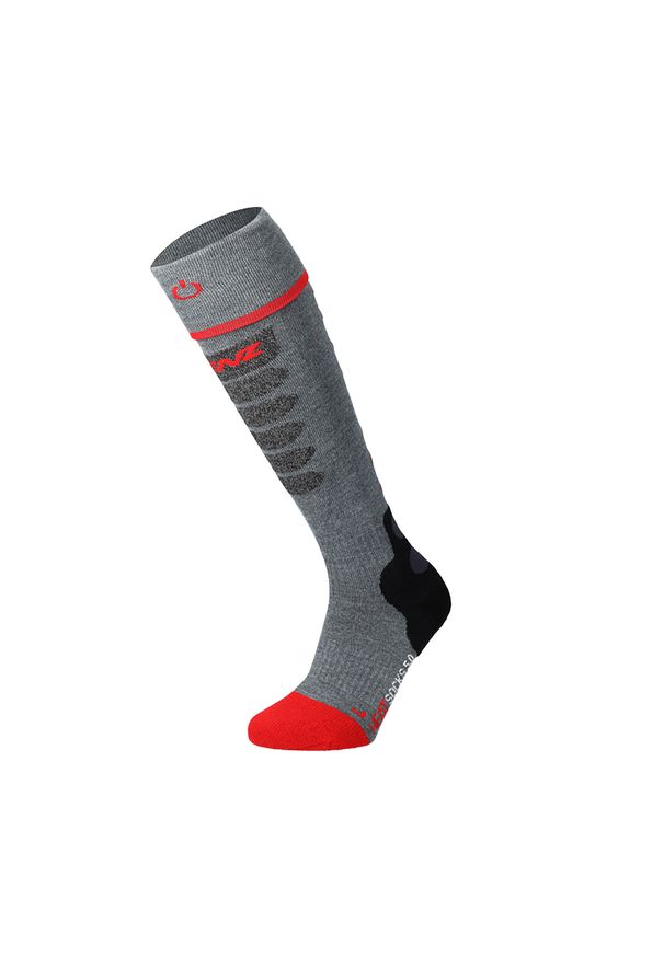 LENZ - Skarpety narciarskie podgrzewane Lenz Heat Sock 5.1 Toe Cap Slim Fit. Kolor: czerwony, wielokolorowy, szary. Sport: narciarstwo