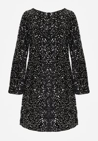 Born2be - Srebrna Cekinowa Sukienka z Odkrytymi Plecami i Wiązaniem Diadina. Kolor: srebrny. Materiał: wiskoza, elastan, futro. Wzór: aplikacja. Styl: wizytowy, elegancki #3