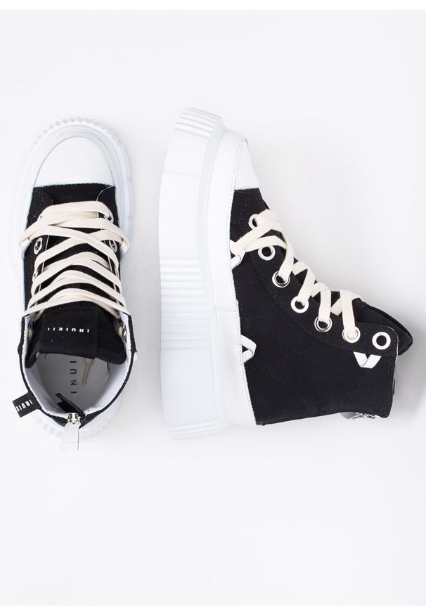 Inuikii - INUIKII MATILDA CANVAS HIGH 23 Sneakersy damskie. Okazja: na co dzień, do pracy, na spacer. Kolor: czarny. Sport: turystyka piesza