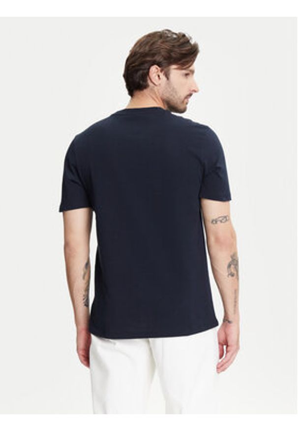 TOMMY HILFIGER - Tommy Hilfiger T-Shirt American Monotype MW0MW39843 Granatowy Regular Fit. Kolor: niebieski. Materiał: bawełna