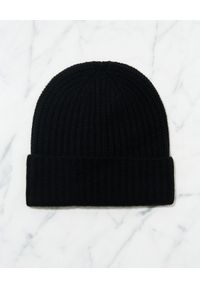 MAISON MICHEL PARIS - Kaszmirowa czarna czapka. Kolor: czarny. Materiał: kaszmir #2