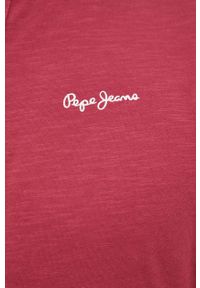 Pepe Jeans longsleeve bawełniany Wiltshire kolor różowy gładki. Kolor: różowy. Materiał: bawełna. Długość rękawa: długi rękaw. Długość: krótkie. Wzór: gładki #3