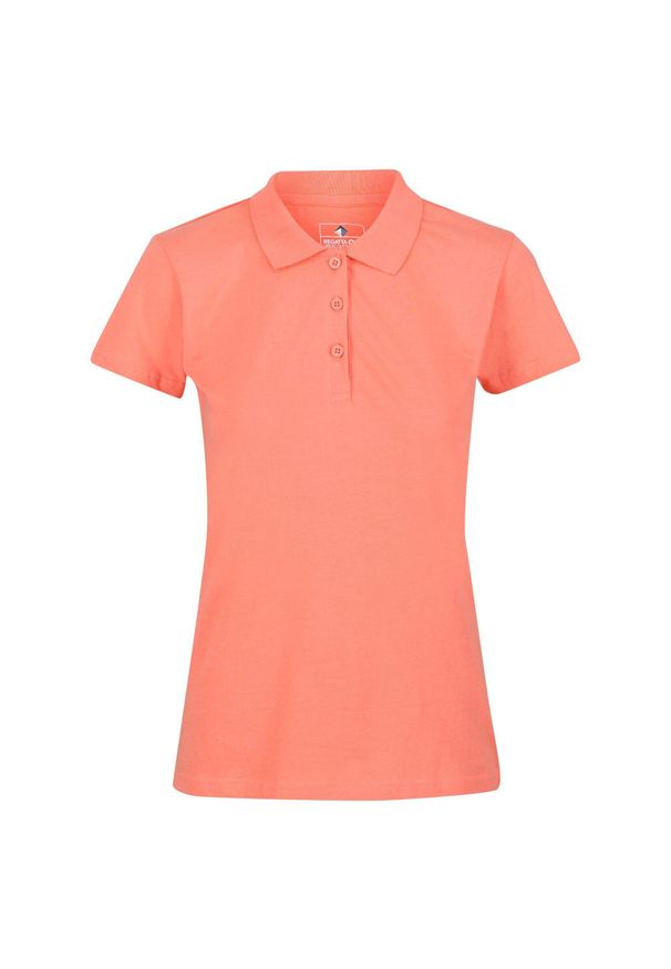 Regatta - Damska Koszulka Polo Sinton. Typ kołnierza: polo. Kolor: pomarańczowy