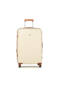 Średnia Twarda Walizka Semi Line. Kolor: beżowy #1