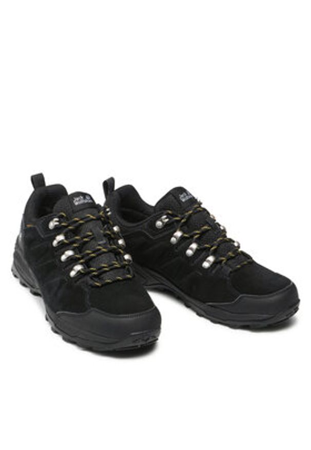 Jack Wolfskin Trekkingi Refugio Texapore Low M 4049851 Czarny. Kolor: czarny. Materiał: skóra, zamsz. Sport: turystyka piesza