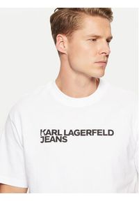 Karl Lagerfeld Jeans T-Shirt A1M17002 Biały Regular Fit. Kolor: biały. Materiał: bawełna