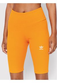 Adidas - adidas Szorty sportowe adicolor Essentials HF7483 Pomarańczowy Slim Fit. Kolor: pomarańczowy. Materiał: bawełna