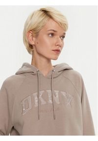 DKNY Sport Bluza DP4T9811 Beżowy Regular Fit. Kolor: beżowy. Materiał: syntetyk, bawełna. Styl: sportowy #3