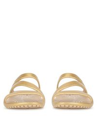 Crocs Klapki KADEE II METALLIC SANDAL W 210147-710 Złoty. Kolor: złoty. Materiał: materiał, syntetyk