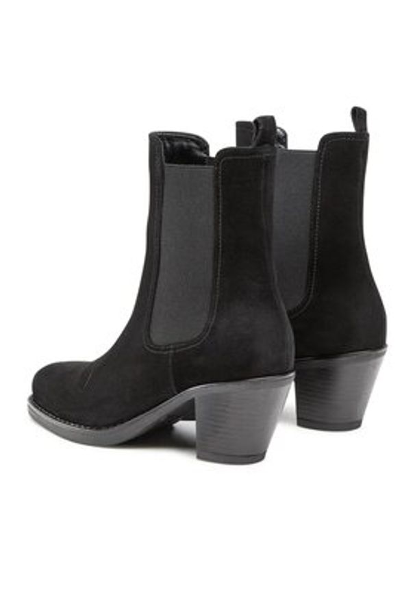 Simple Botki SL-36-02-000064 Czarny. Kolor: czarny. Materiał: zamsz, skóra