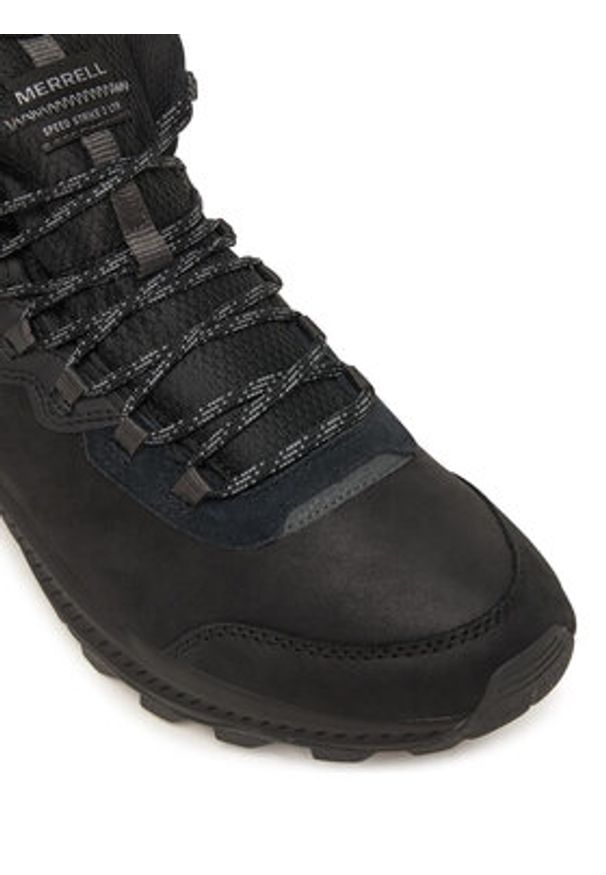 Merrell Trekkingi Speed Strike 2 Leather Mid Waterproof J038071 Czarny. Kolor: czarny. Materiał: nubuk, skóra. Sport: turystyka piesza