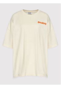 Noisy may - Noisy May T-Shirt Tessie 27020437 Beżowy Oversize. Kolor: beżowy. Materiał: bawełna