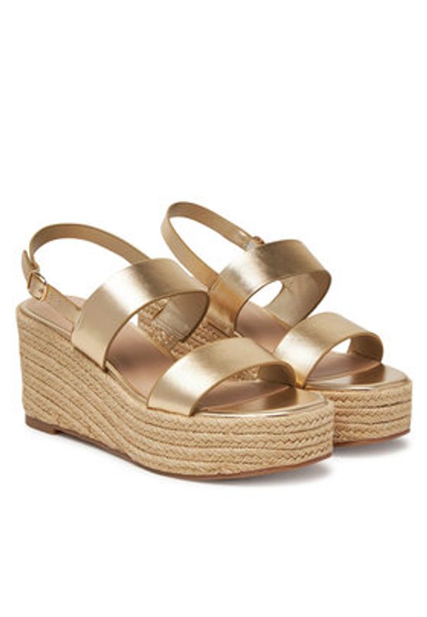 Aldo Espadryle Keoni 13740392 Złoty. Kolor: złoty. Materiał: skóra