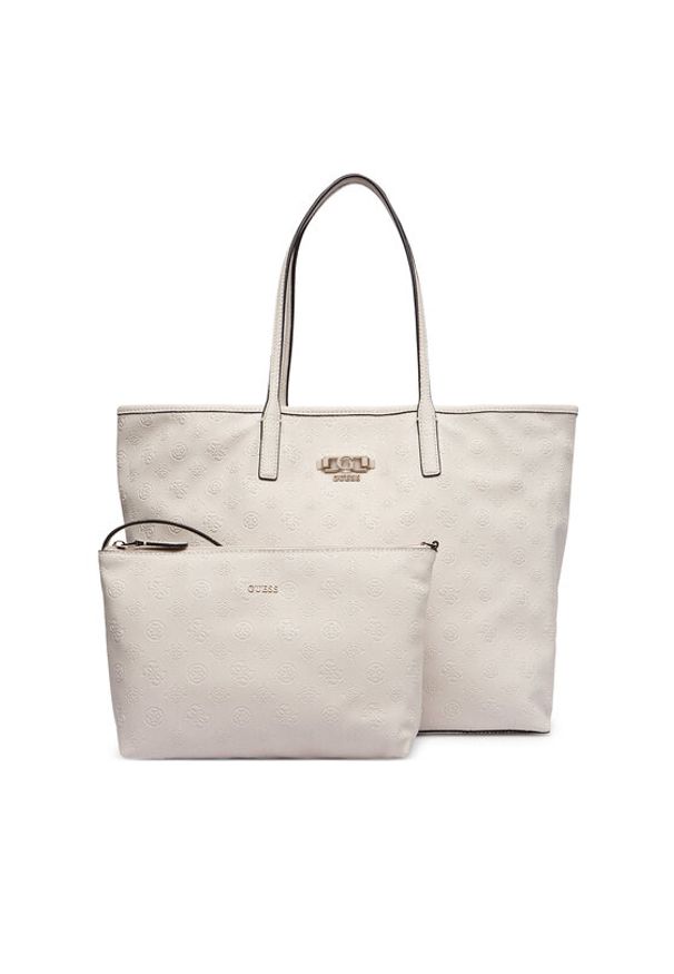 Guess Torebka Victtoria HWPD95 14290 Kremowy. Kolor: kremowy. Materiał: skórzane