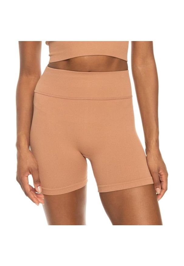Spodenki turystyczne damskie Roxy Chill Out Seamless Biker. Kolor: brązowy. Materiał: nylon, elastan. Sport: turystyka piesza