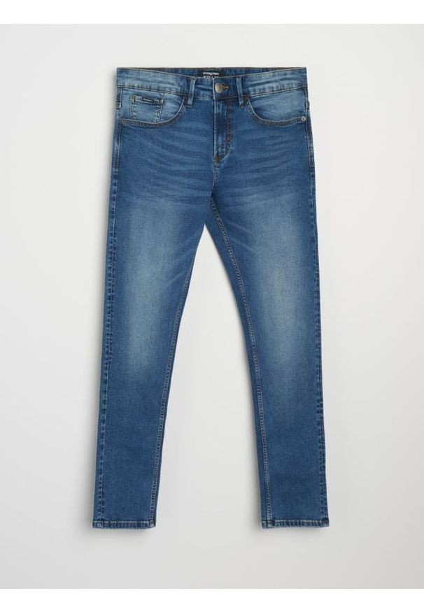 Sinsay - Jeansy skinny fit - niebieski. Kolor: niebieski