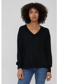 GAP sweter lniany damski kolor czarny lekki. Kolor: czarny. Materiał: len. Długość rękawa: długi rękaw. Długość: długie #5