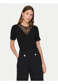 JDY T-Shirt Roxy 15341671 Czarny Slim Fit. Kolor: czarny. Materiał: wiskoza #1