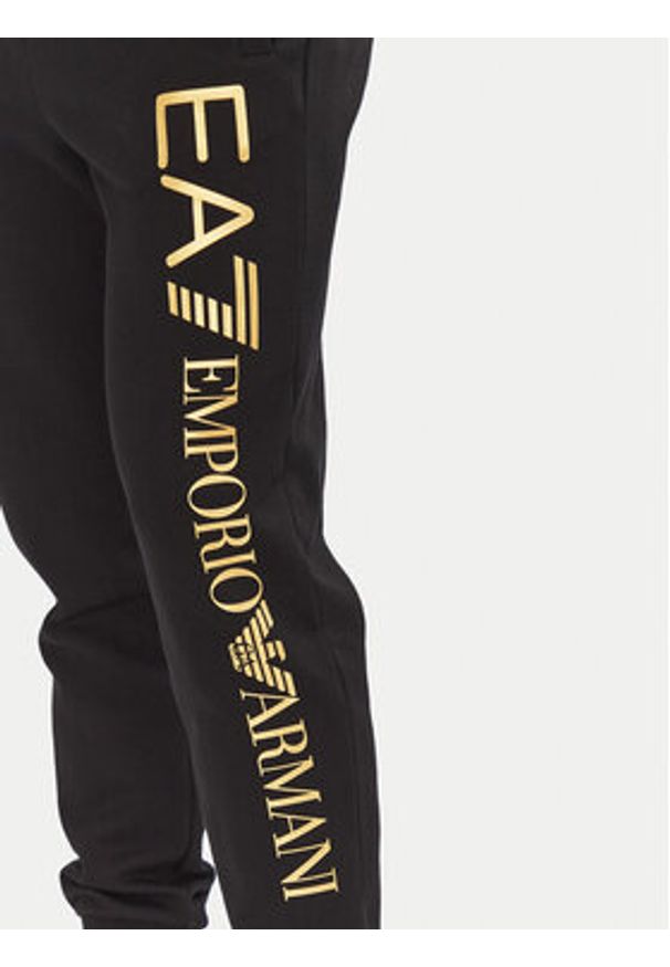 EA7 Emporio Armani Spodnie dresowe 7M000572 AF10377 MC004 Czarny Regular Fit. Kolor: czarny. Materiał: bawełna