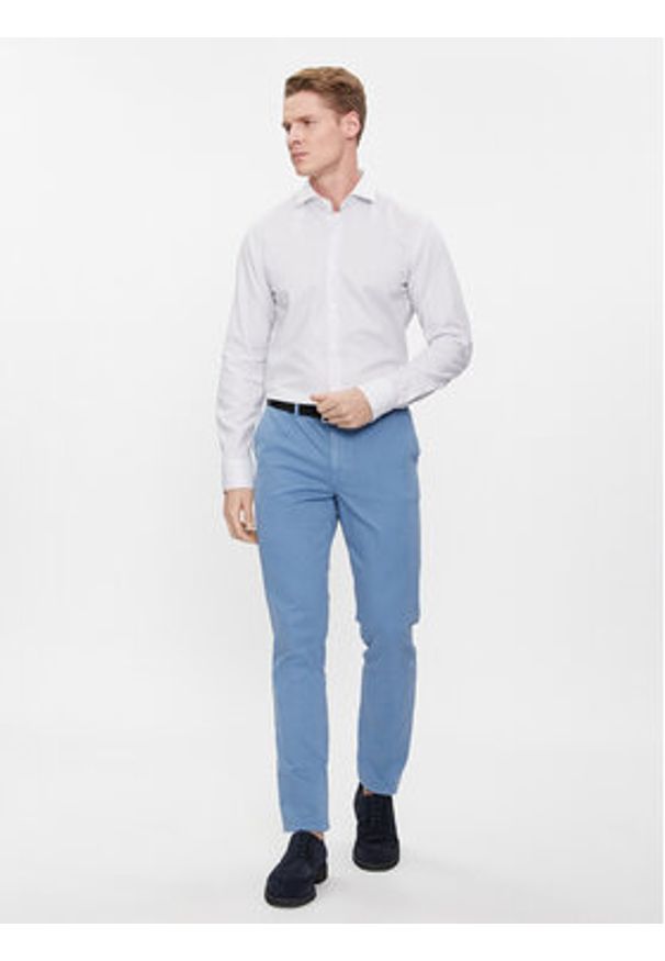 BOSS - Boss Chinosy Kaito1 50487966 Niebieski Slim Fit. Kolor: niebieski. Materiał: bawełna