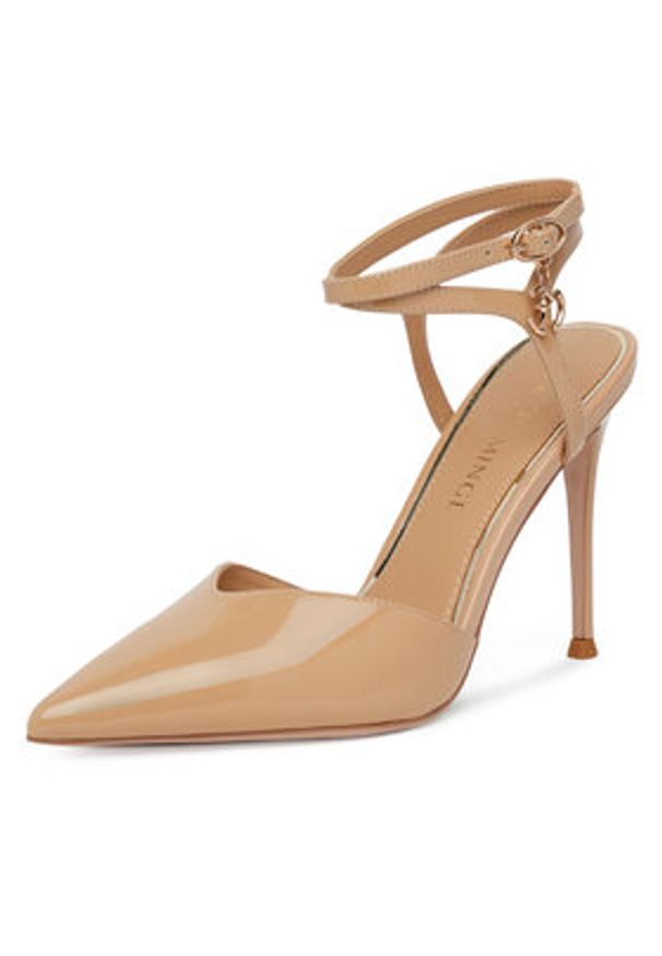 Eva Minge Szpilki MONA-SLT1582-2 Beżowy. Kolor: beżowy. Materiał: skóra, lakier. Obcas: na szpilce