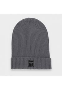 outhorn - Czapka beanie męska. Materiał: poliester, dzianina. Wzór: aplikacja. Styl: klasyczny #2