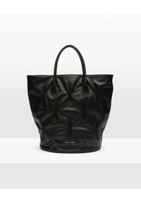 Coccinelle - COCCINELLE - Skórzana czarna torba z marszczeniem Diana Goodie. Kolor: czarny. Wzór: aplikacja. Materiał: skórzane. Styl: elegancki. Rodzaj torebki: na ramię #5